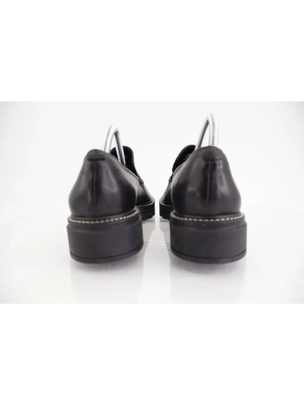 Bernardo Studio Womens Caleb Penny Loafers Block Heel Black Leather Size 11